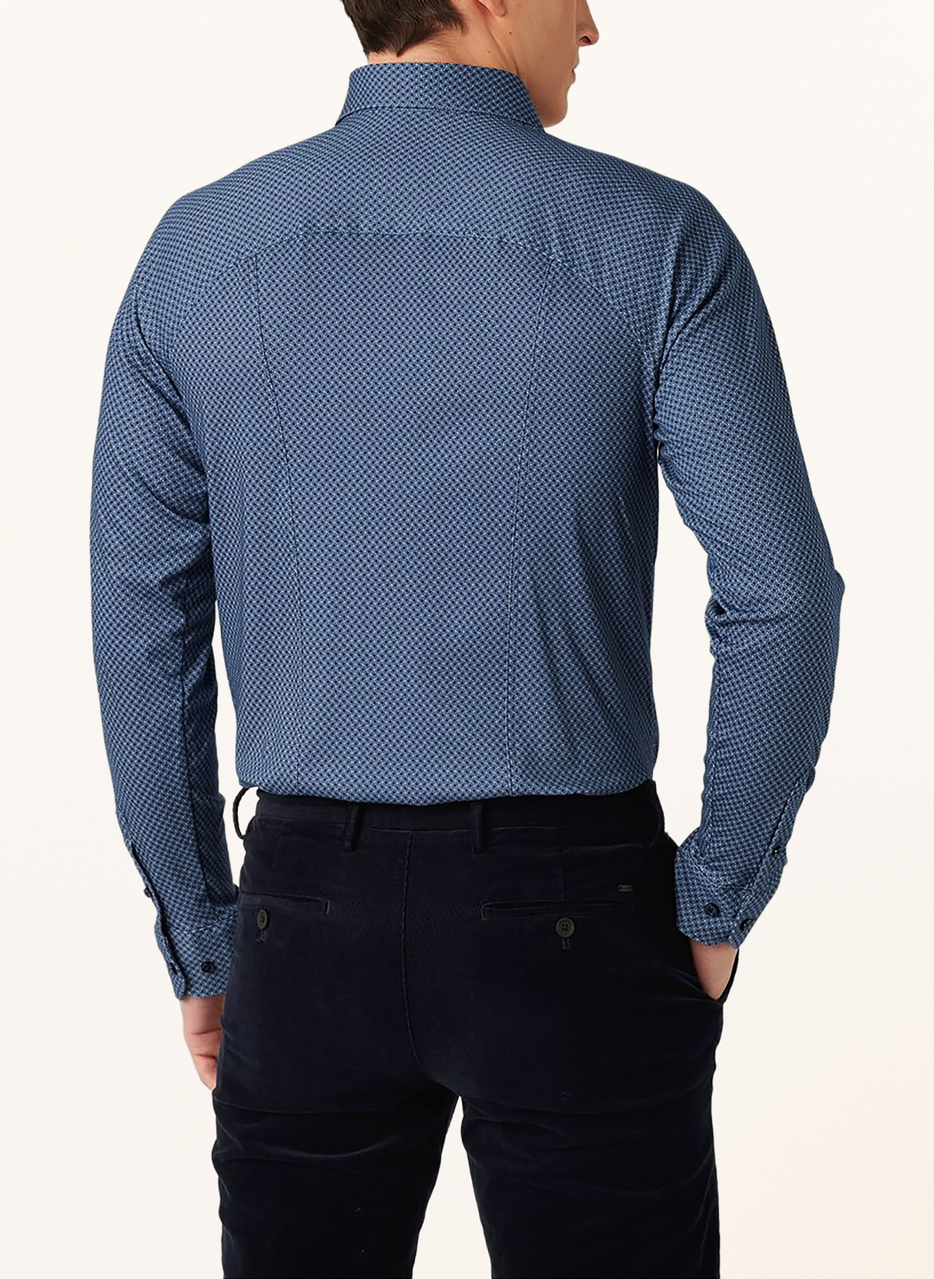 DESOTO Overhemd, slim fit: BLAUW / DONKERBLAUW / WIT