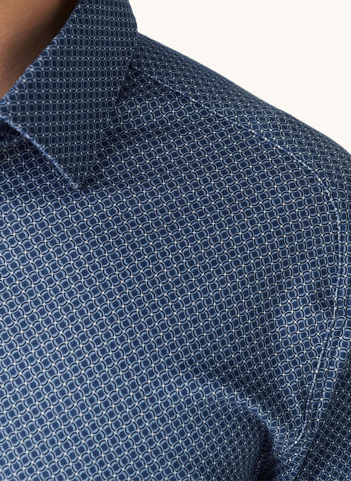 DESOTO Overhemd, slim fit: BLAUW / DONKERBLAUW / WIT