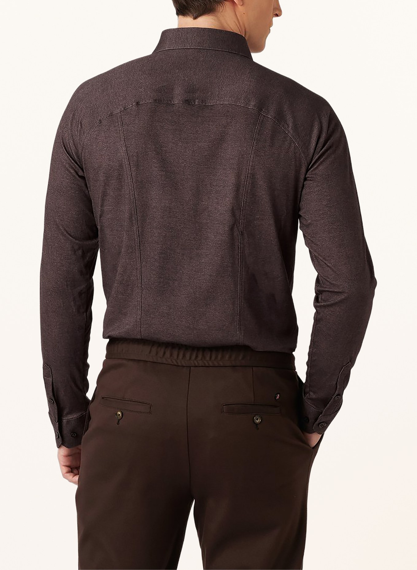 DESOTO Overhemd, slim fit: MARRON FONCÉ