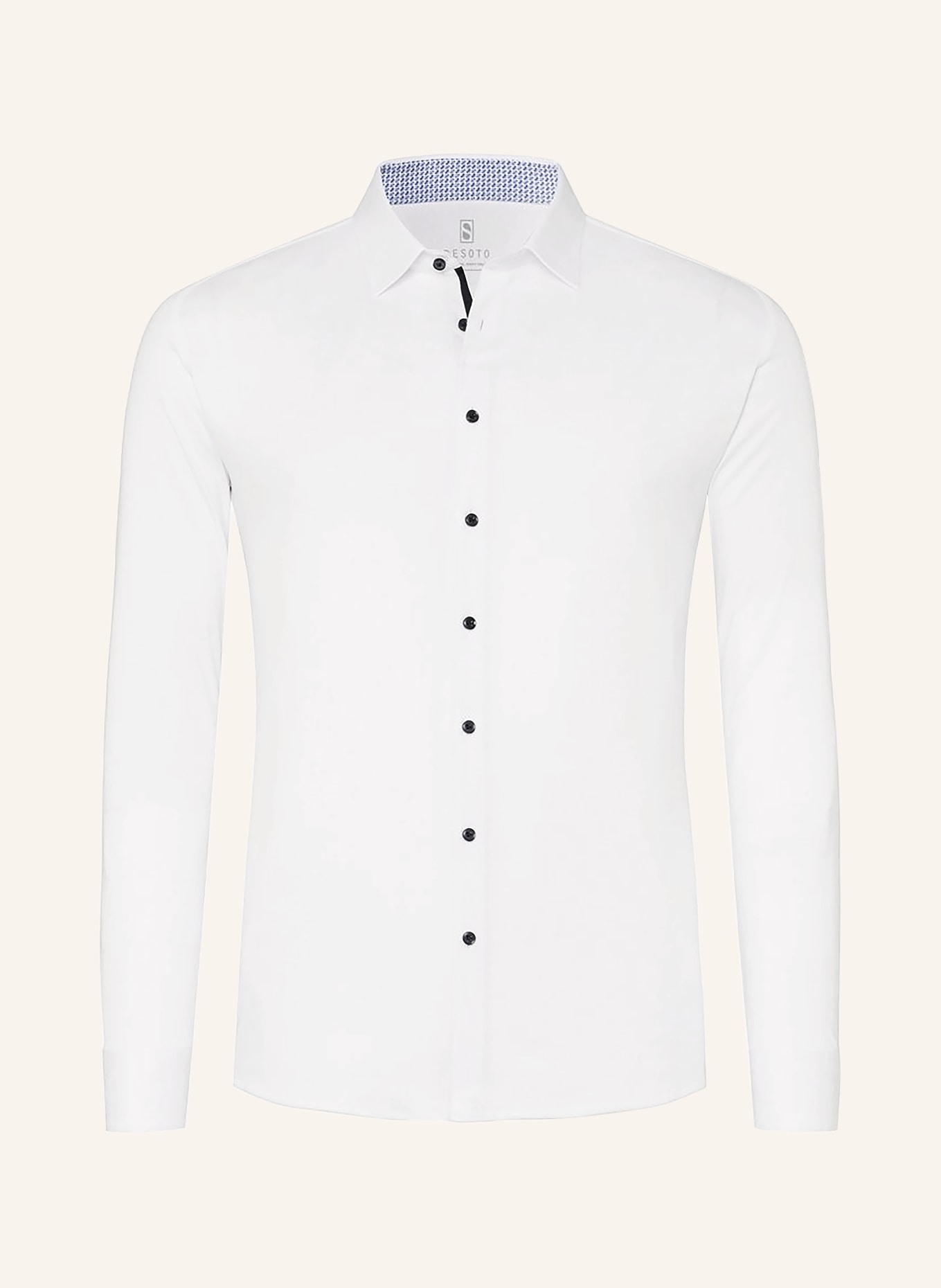 DESOTO Jerseyhemd Slim Fit: WEISS