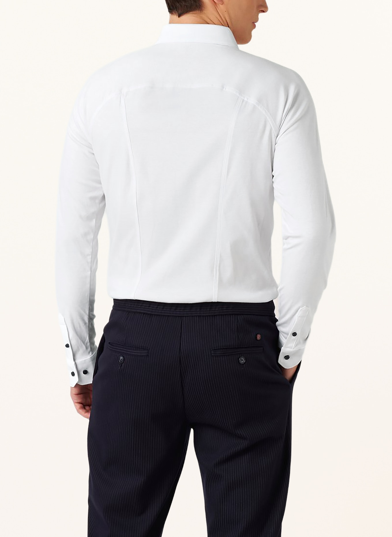 DESOTO Jerseyhemd Slim Fit: WEISS