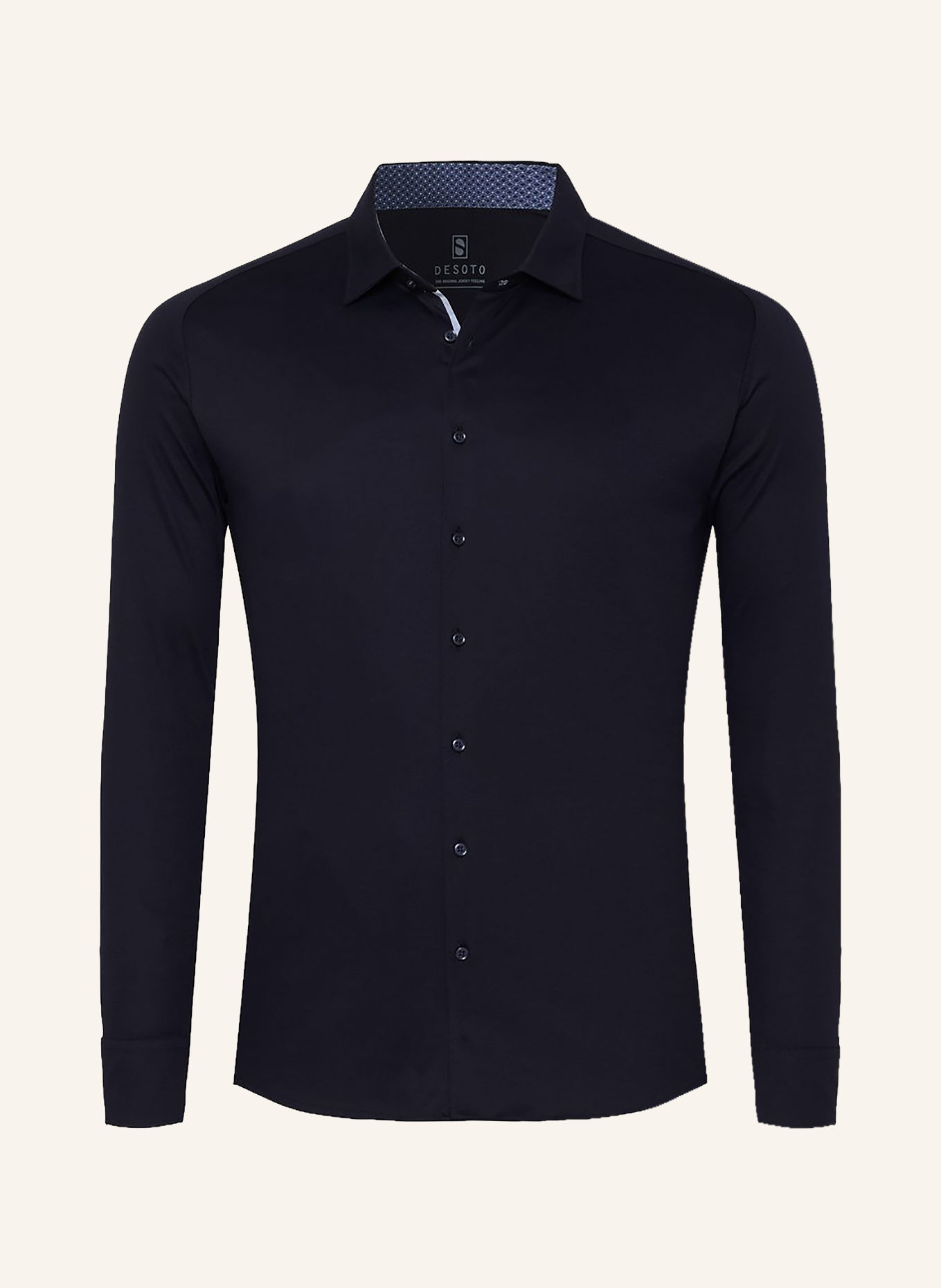 DESOTO Jerseyhemd Slim Fit: DUNKELBLAU