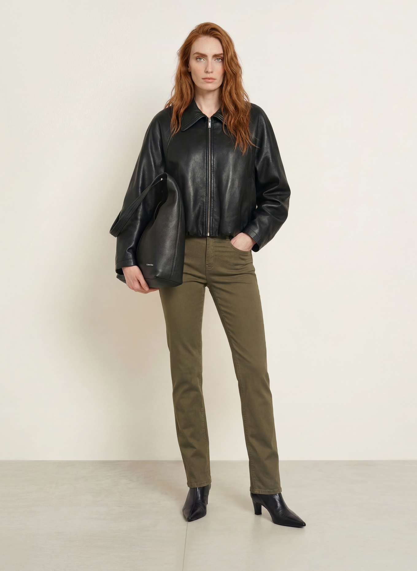 BRAX CAROLA Chinos: OLIVE