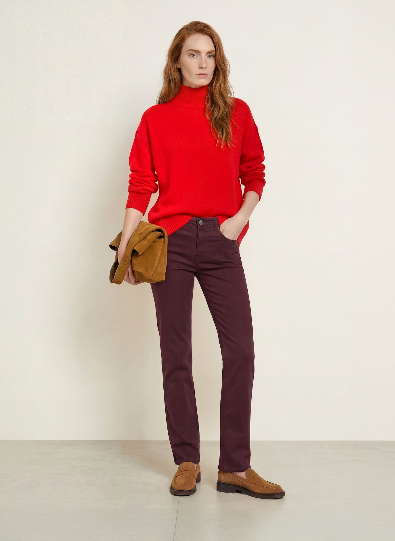 BRAX CAROLA Chinos: DARK PURPLE