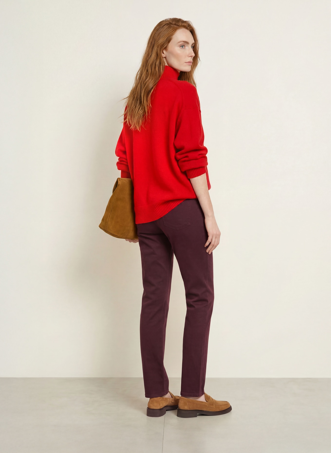 BRAX CAROLA Chinos: DARK PURPLE