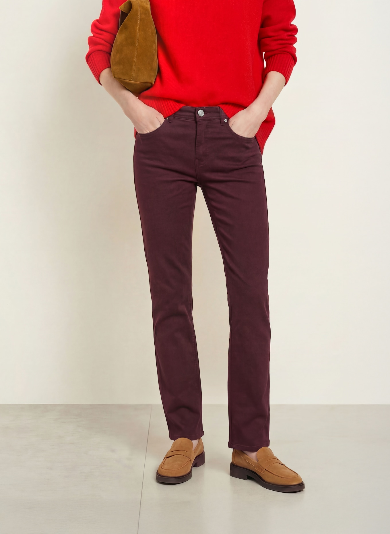 BRAX CAROLA Chinos: DARK PURPLE
