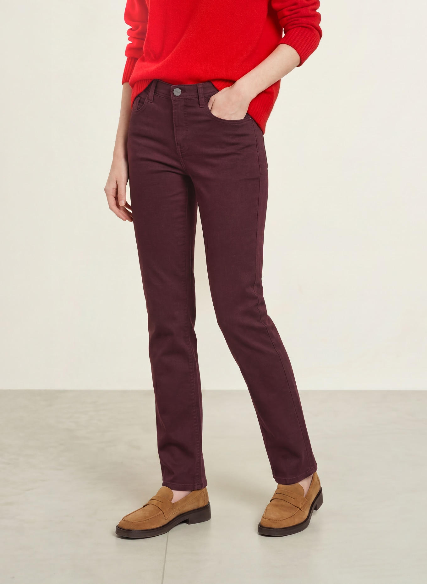 BRAX CAROLA Chinos: DARK PURPLE