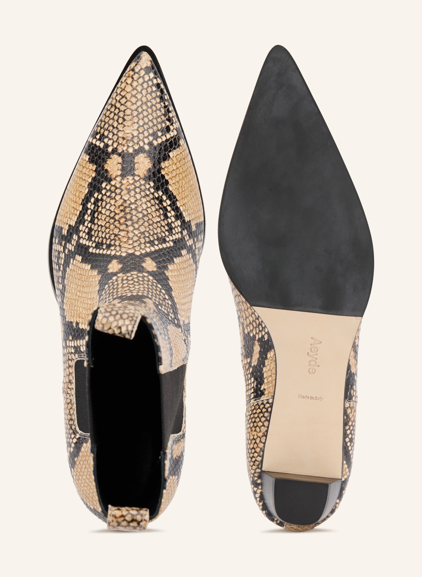 Aeyde Bottines Chelsea KIKI: CHAMEAU / MARRON CLAIR / NOIR