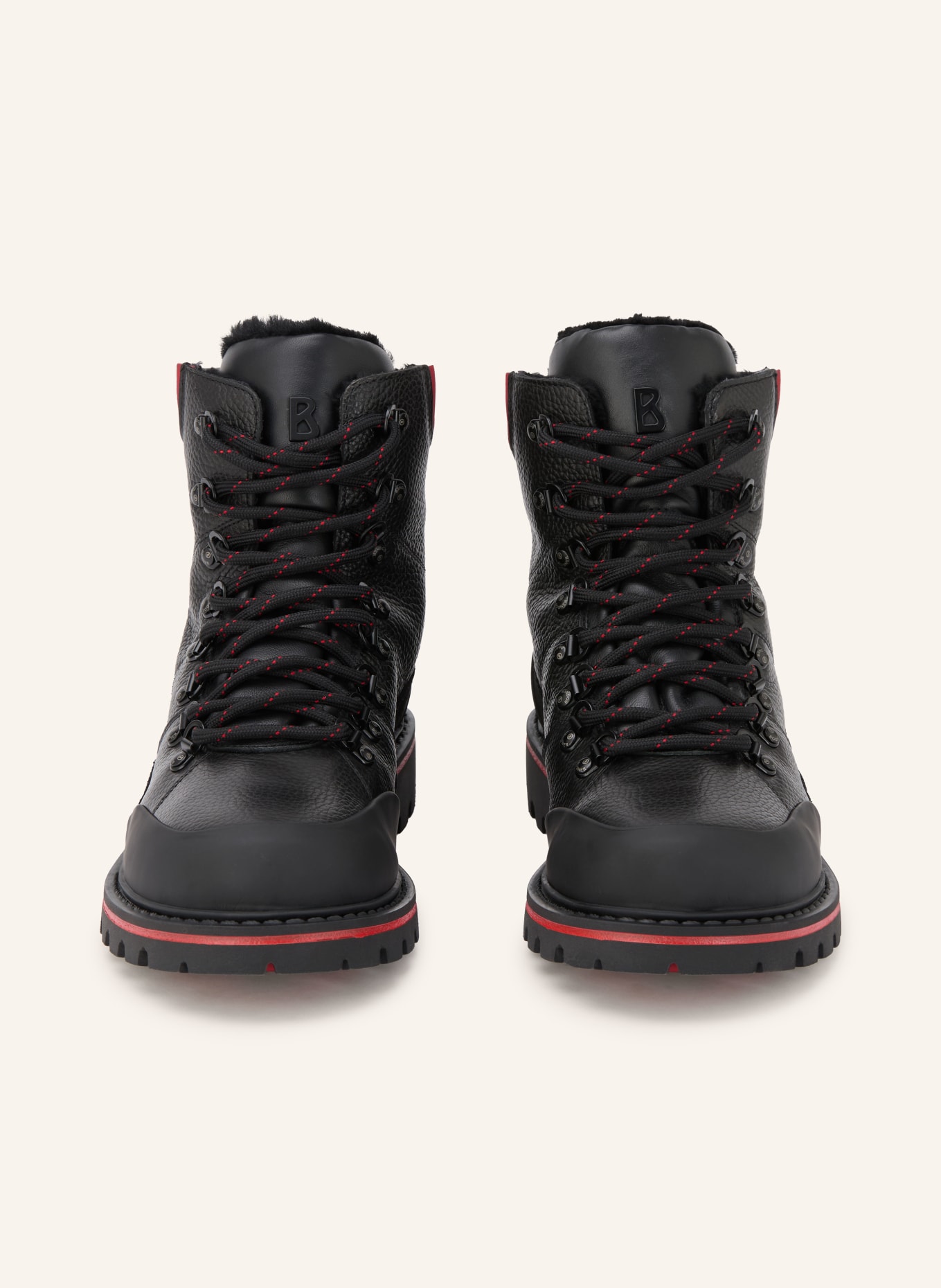 BOGNER Boots à lacets HELSINKI S: NOIR / ROUGE