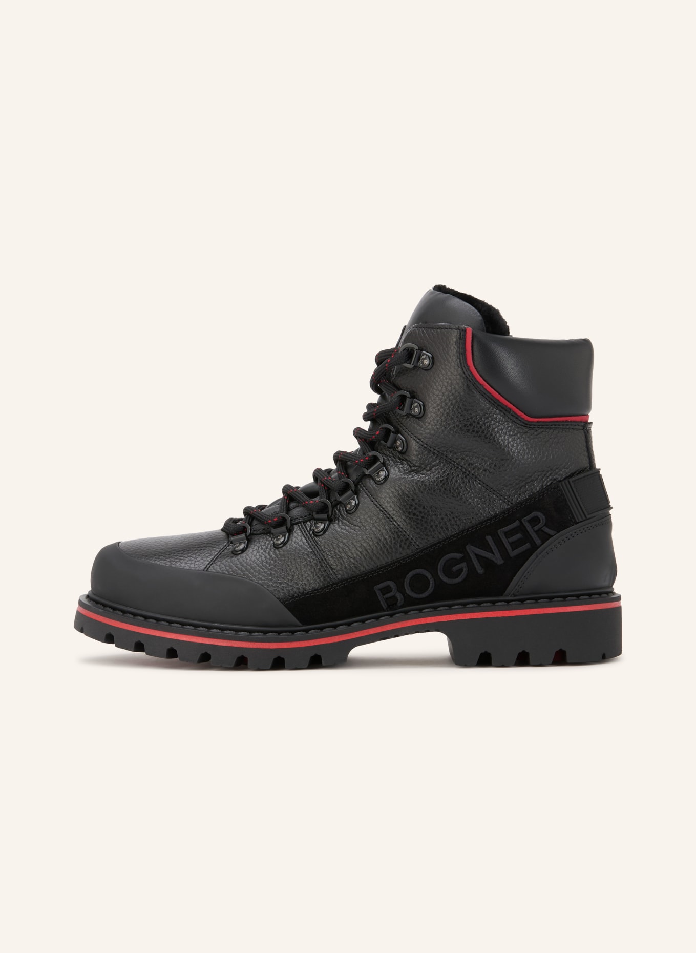 BOGNER Boots à lacets HELSINKI S: NOIR / ROUGE