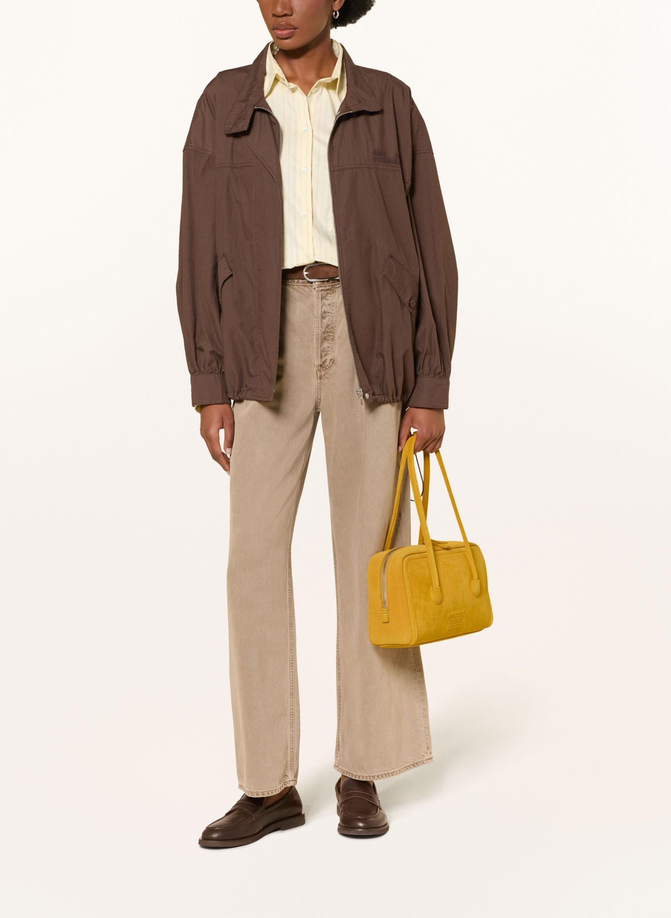 MARGE SHERWOOD Schoudertas SOFT BOSTON SMALL: DONKERGEEL