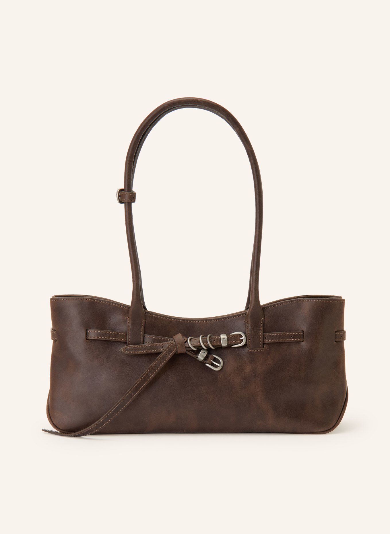 MARGE SHERWOOD Schultertasche GRANDMA USED SHOULDER BAG: DUNKELBRAUN