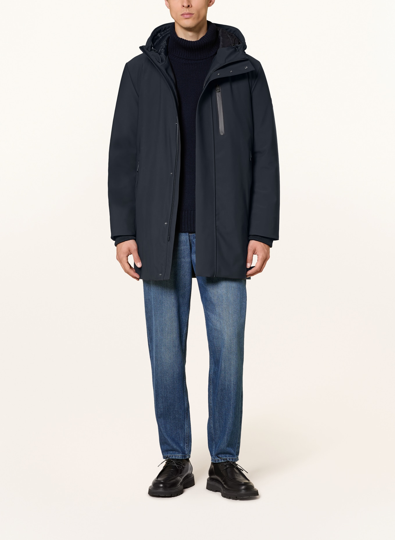 STRELLSON Parka: DONKERBLAUW