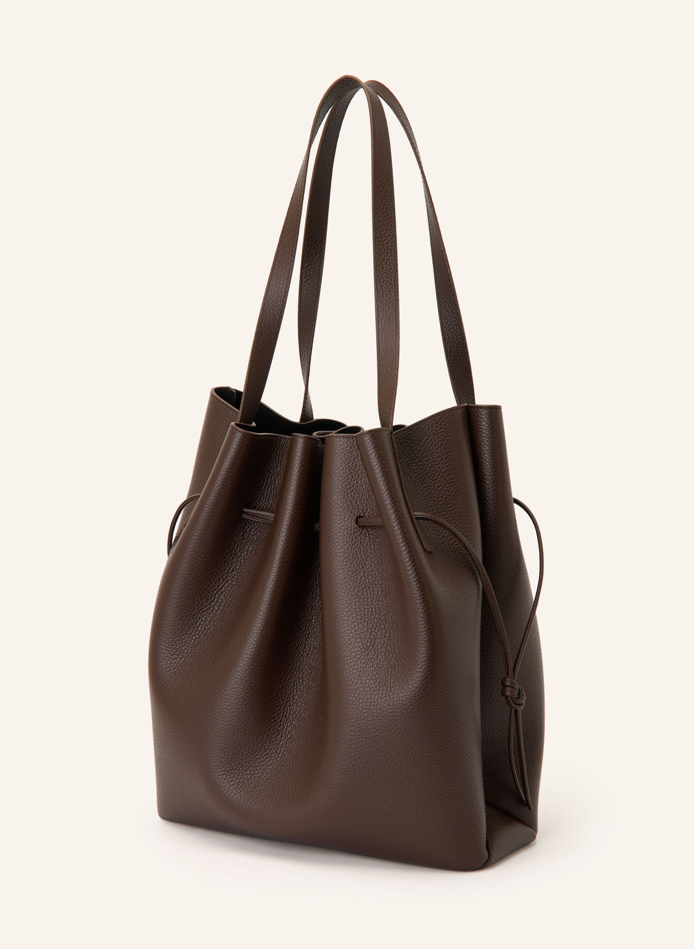 YUZEFI Sac seau SCALLOP: MARRON FONCÉ