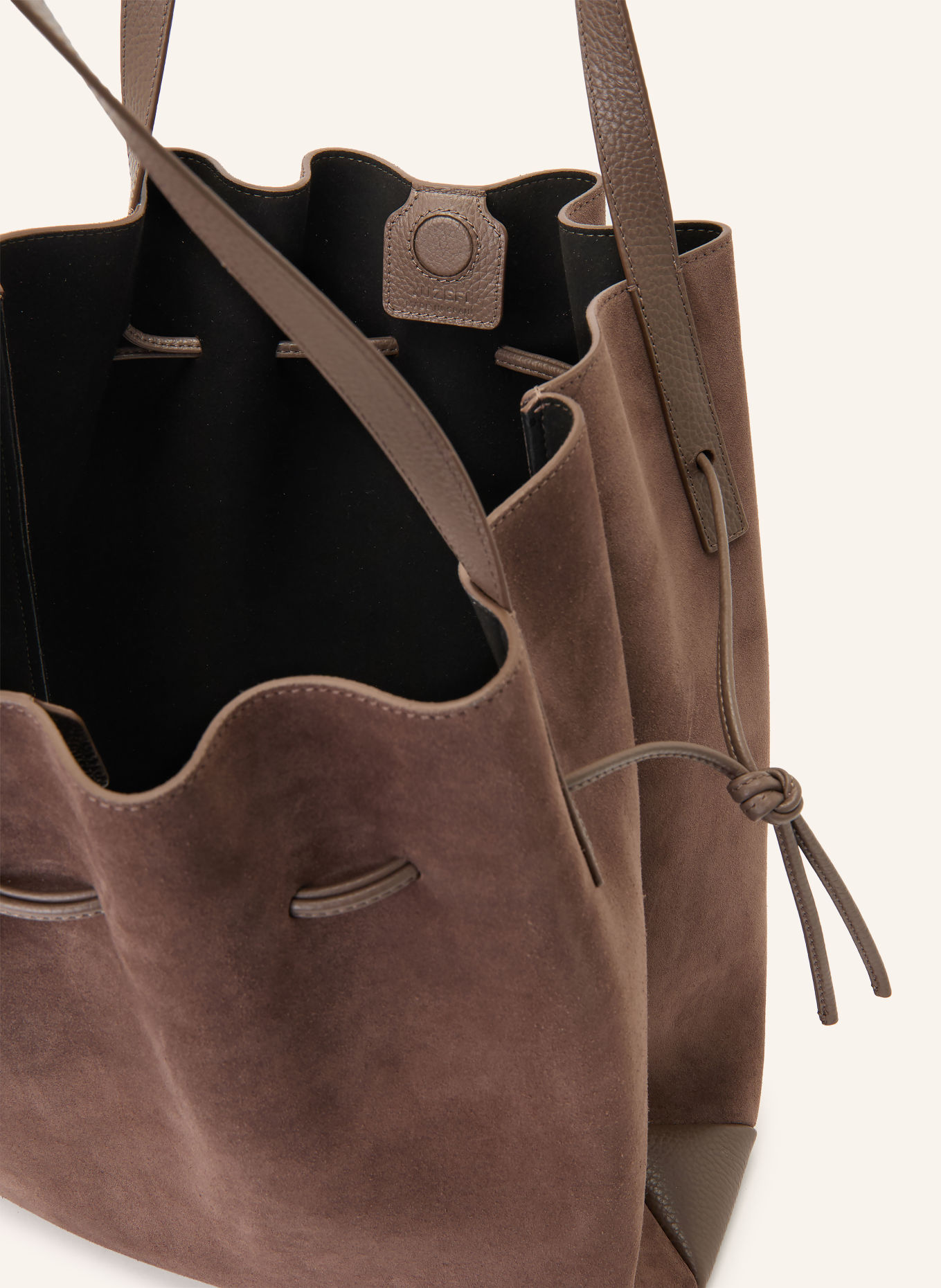 YUZEFI Sac seau SCALLOP: MARRON