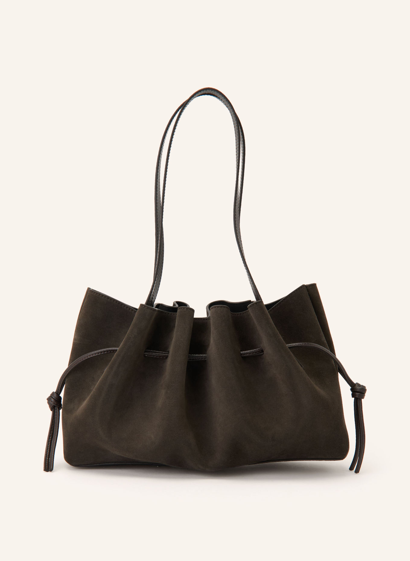 YUZEFI Schultertasche SCALLOP: DUNKELBRAUN