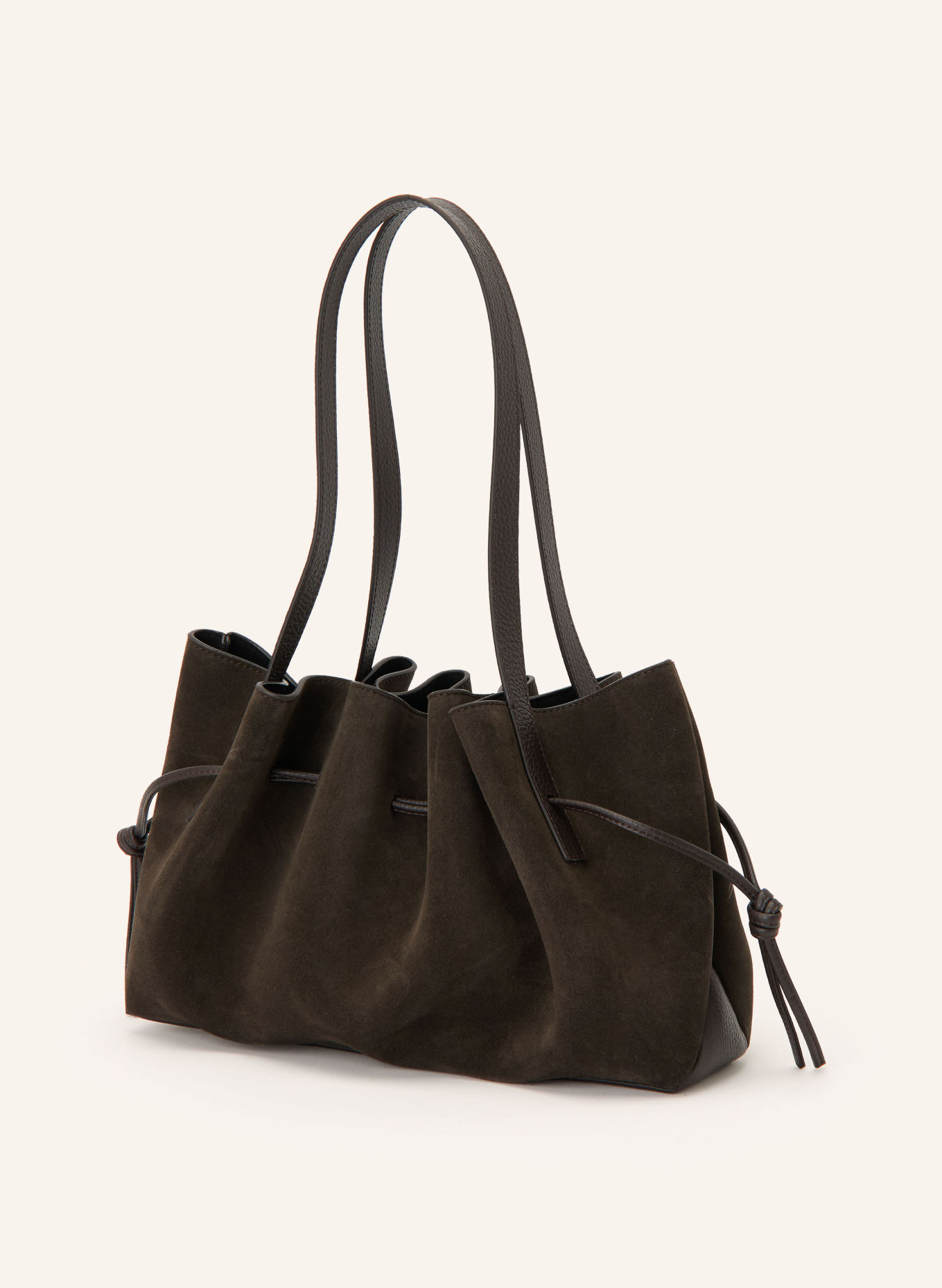 YUZEFI Schultertasche SCALLOP: DUNKELBRAUN