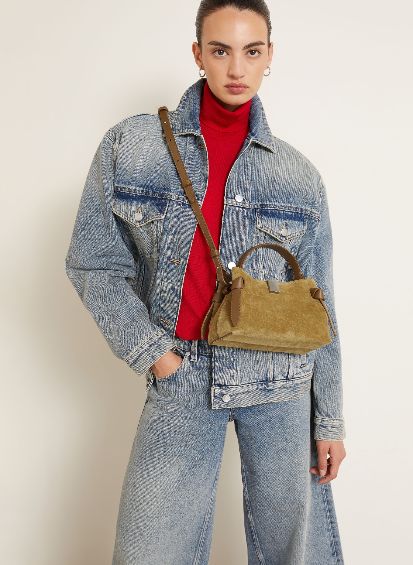 YUZEFI GYOZA MINI Shoulder Bag: OLIVE / KHAKI