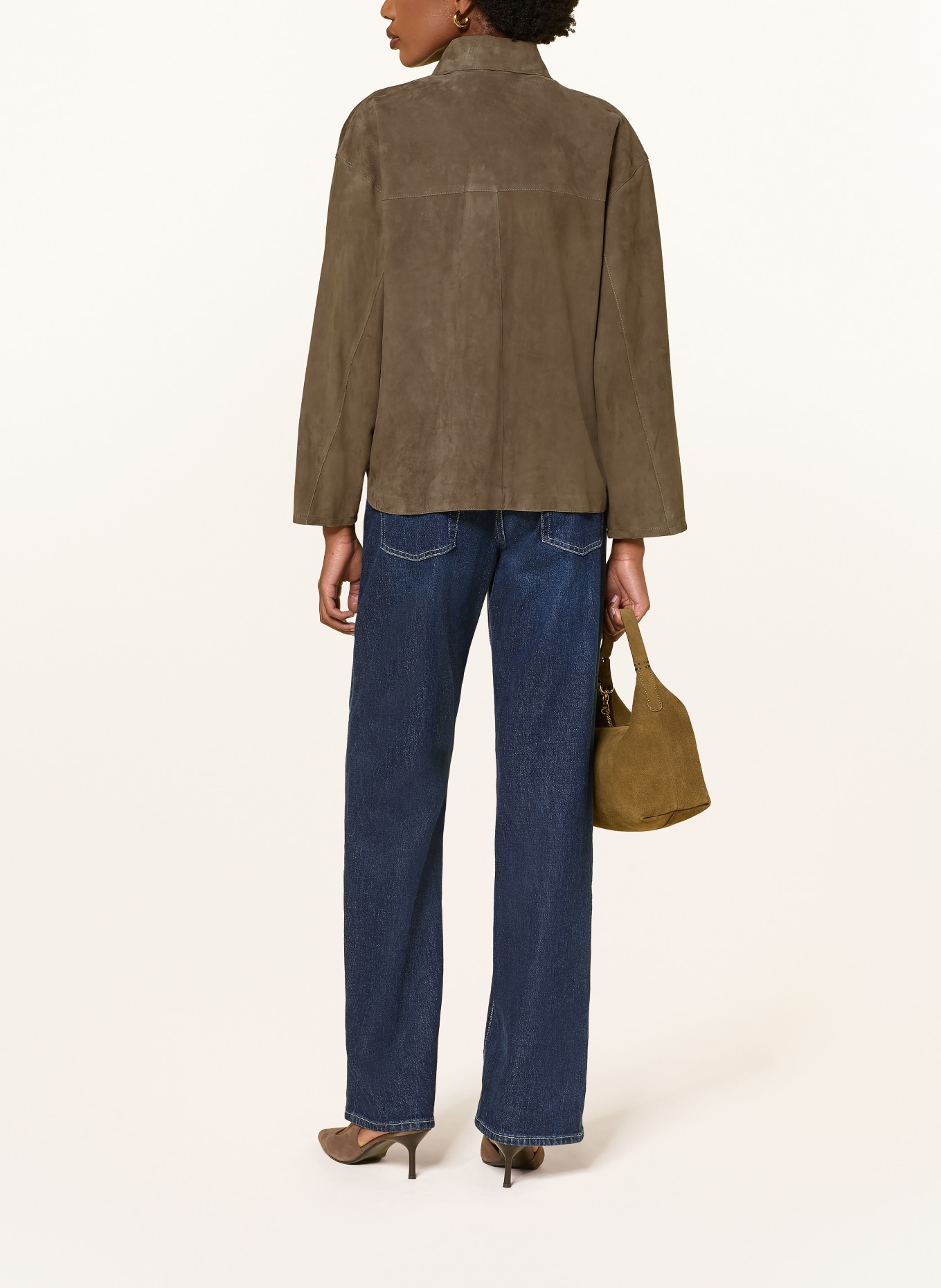 ARMA Leather jacket: BEIGE