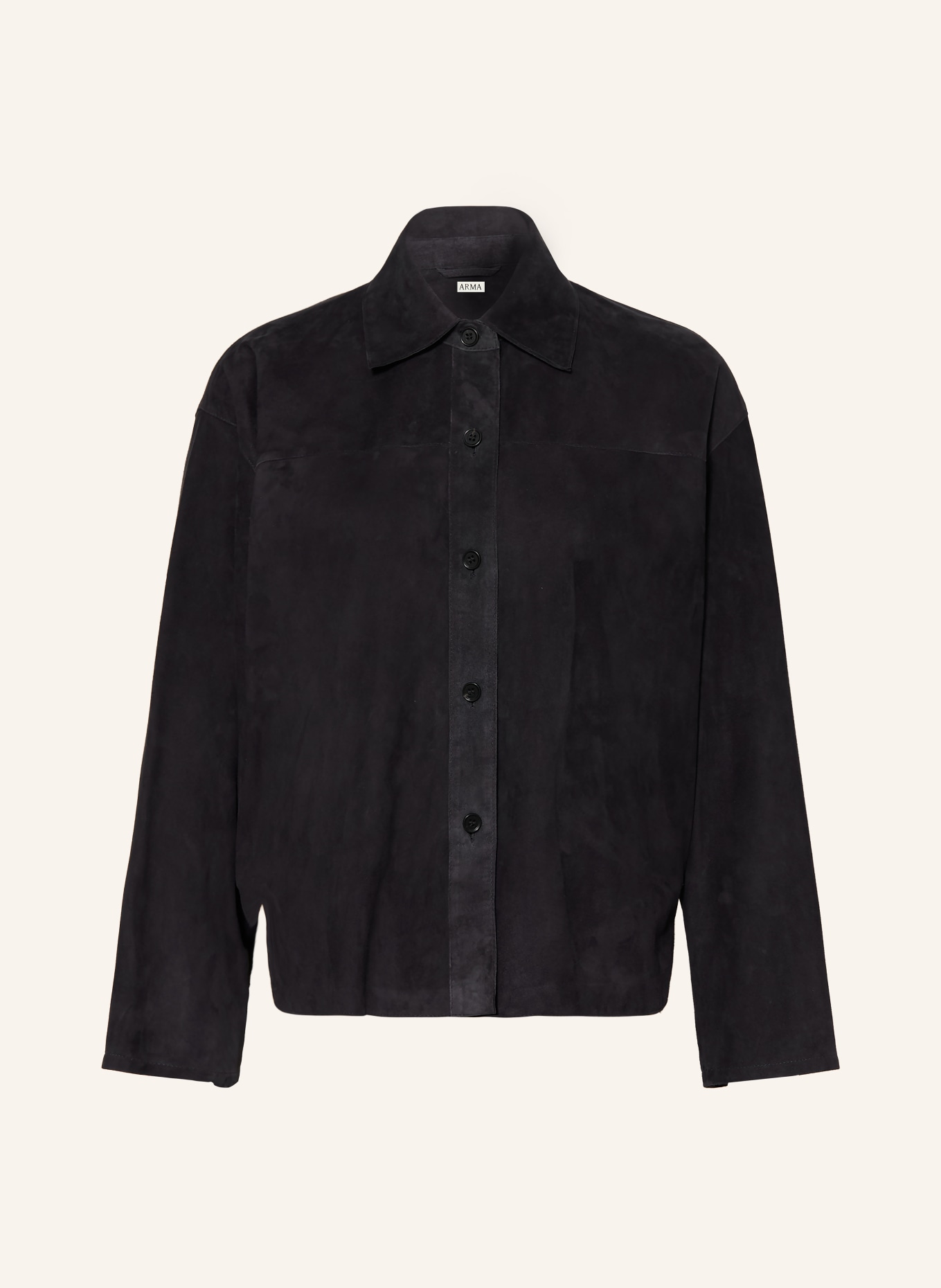 ARMA Leather jacket: DARK BLUE