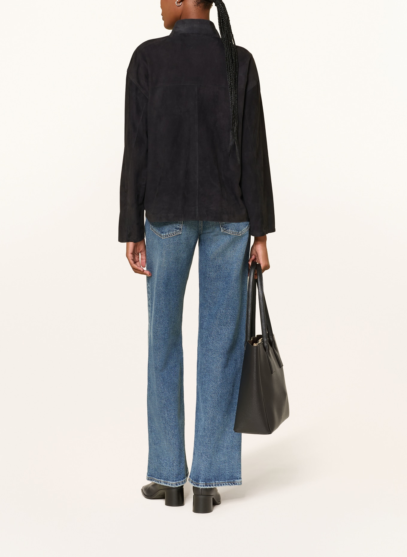 ARMA Leather jacket: DARK BLUE