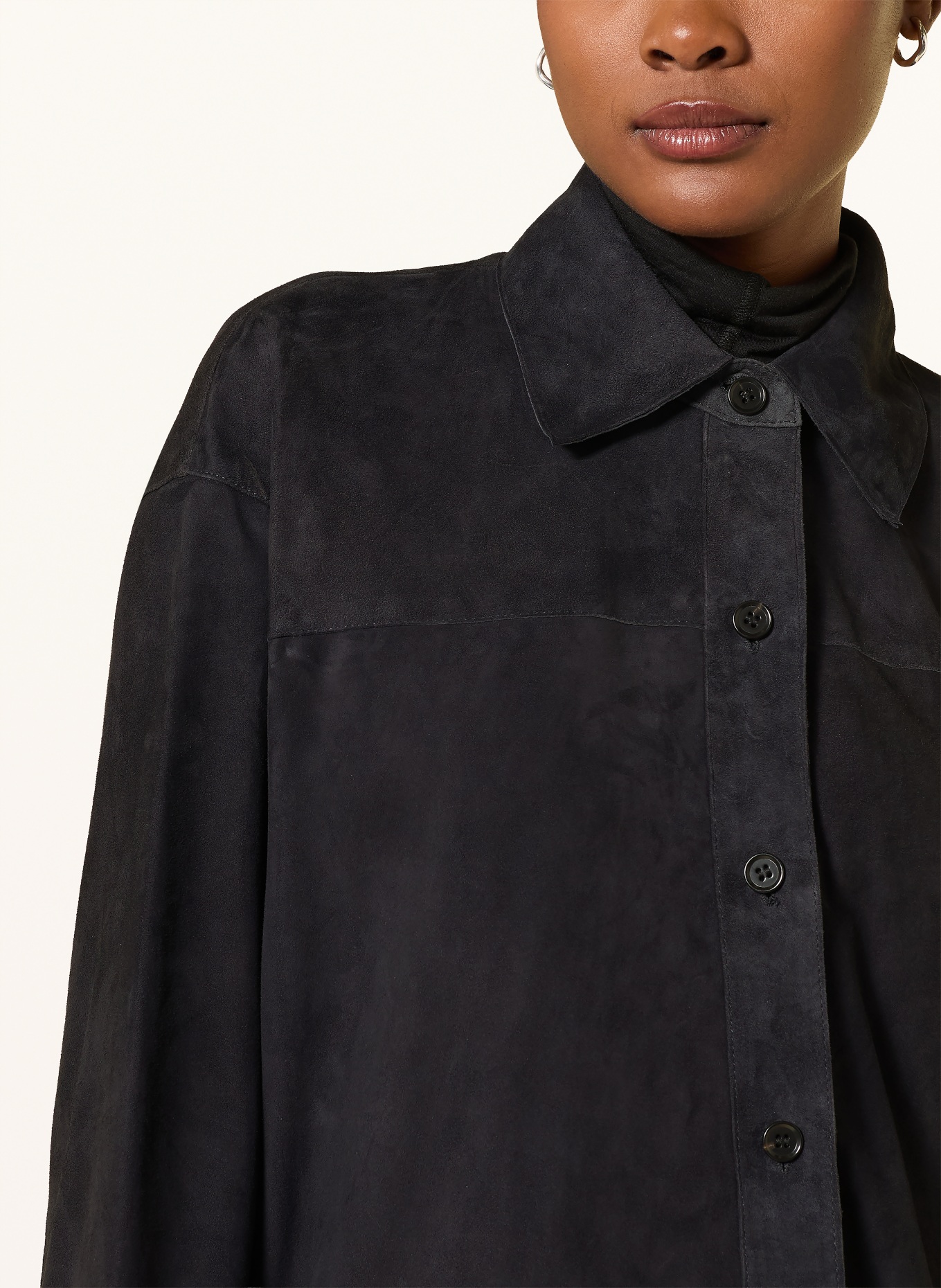 ARMA Leather jacket: DARK BLUE