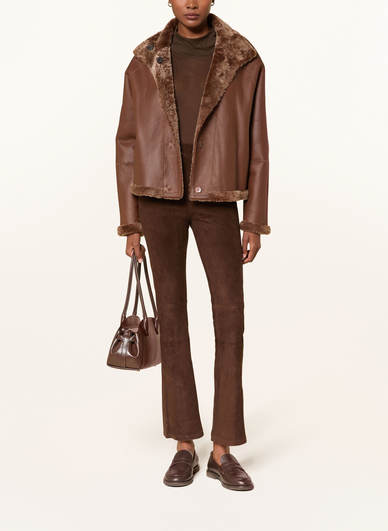 ARMA Lederjacke zum Wenden: BRAUN