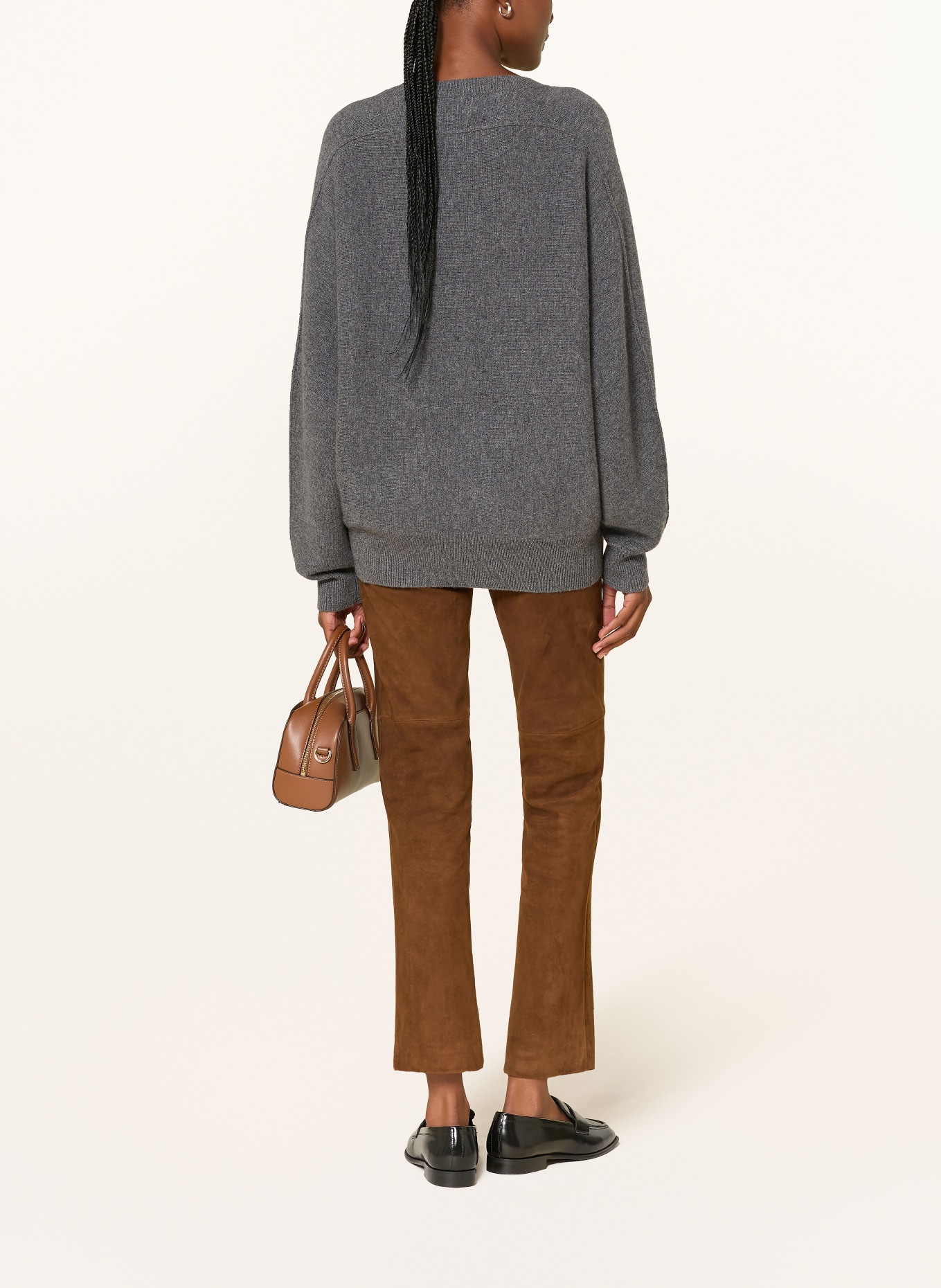 ARMA JEN Leather Pants: DARK BROWN