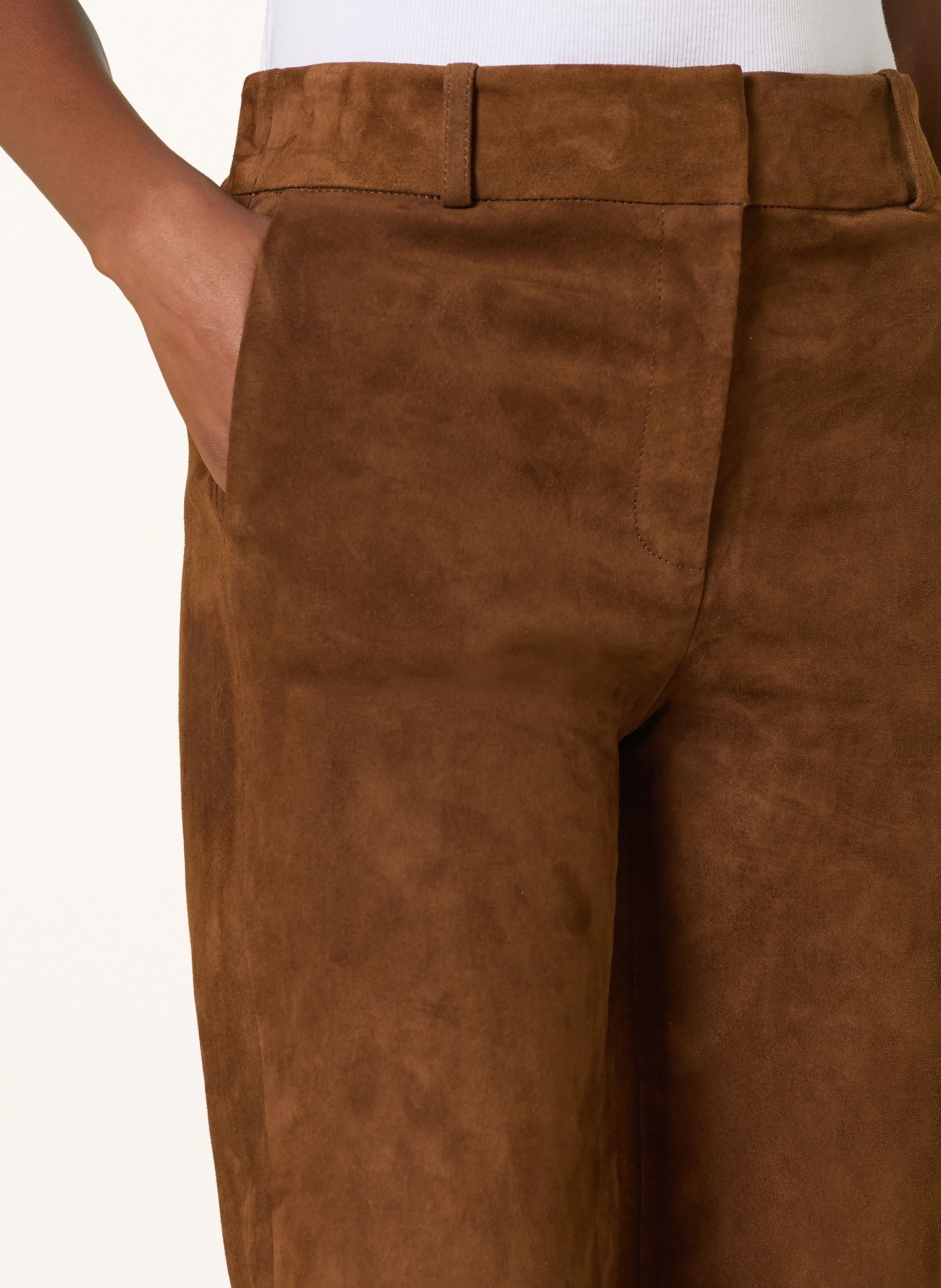 ARMA JEN Leather Pants: DARK BROWN