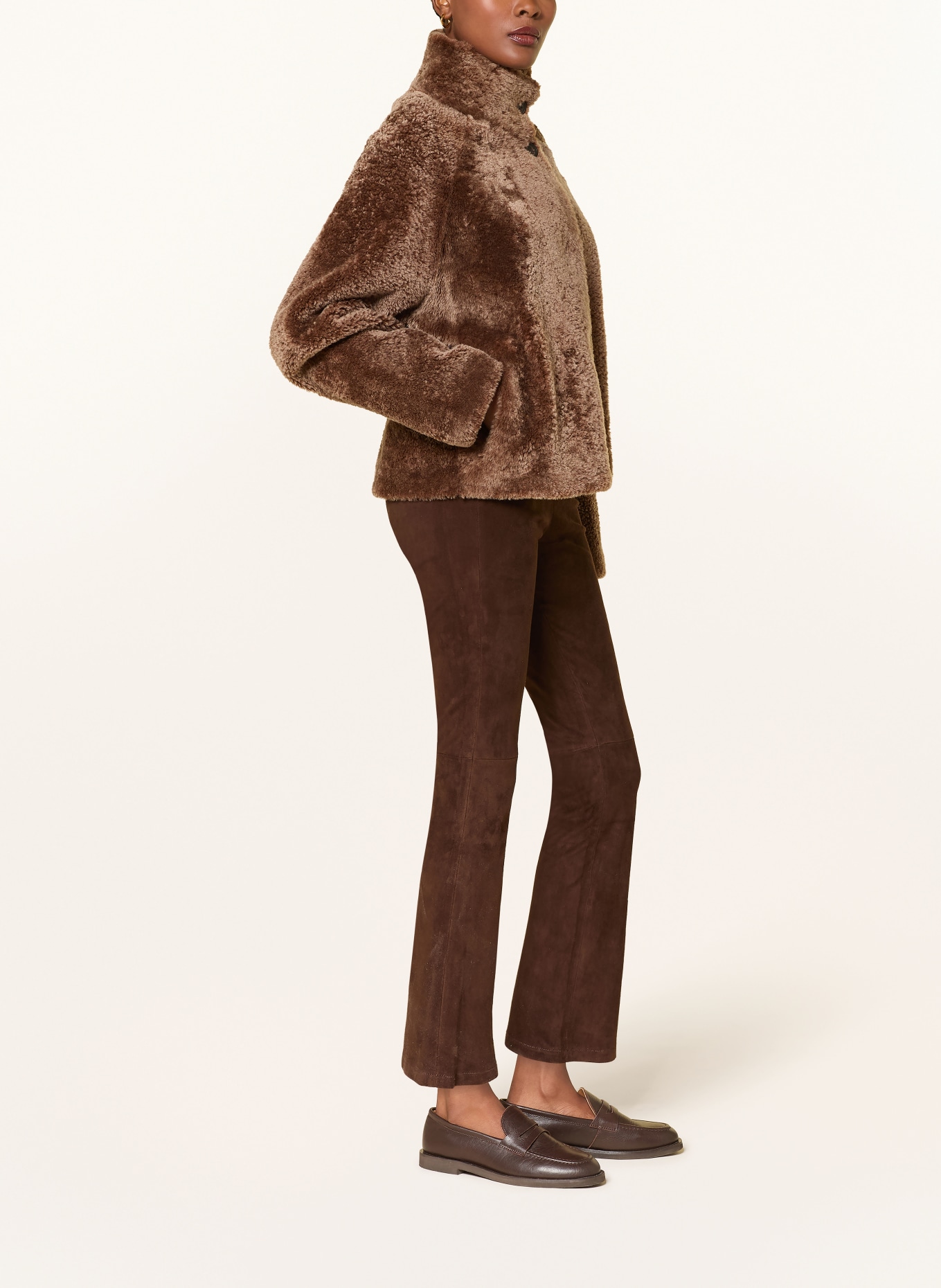 ARMA Leather pants: DARK BROWN