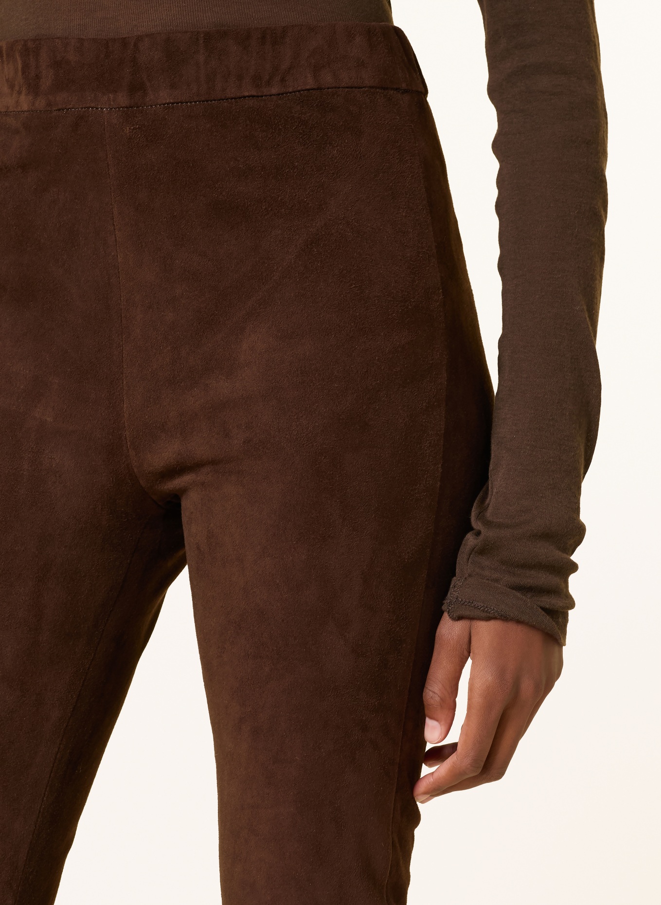 ARMA Leather pants: DARK BROWN