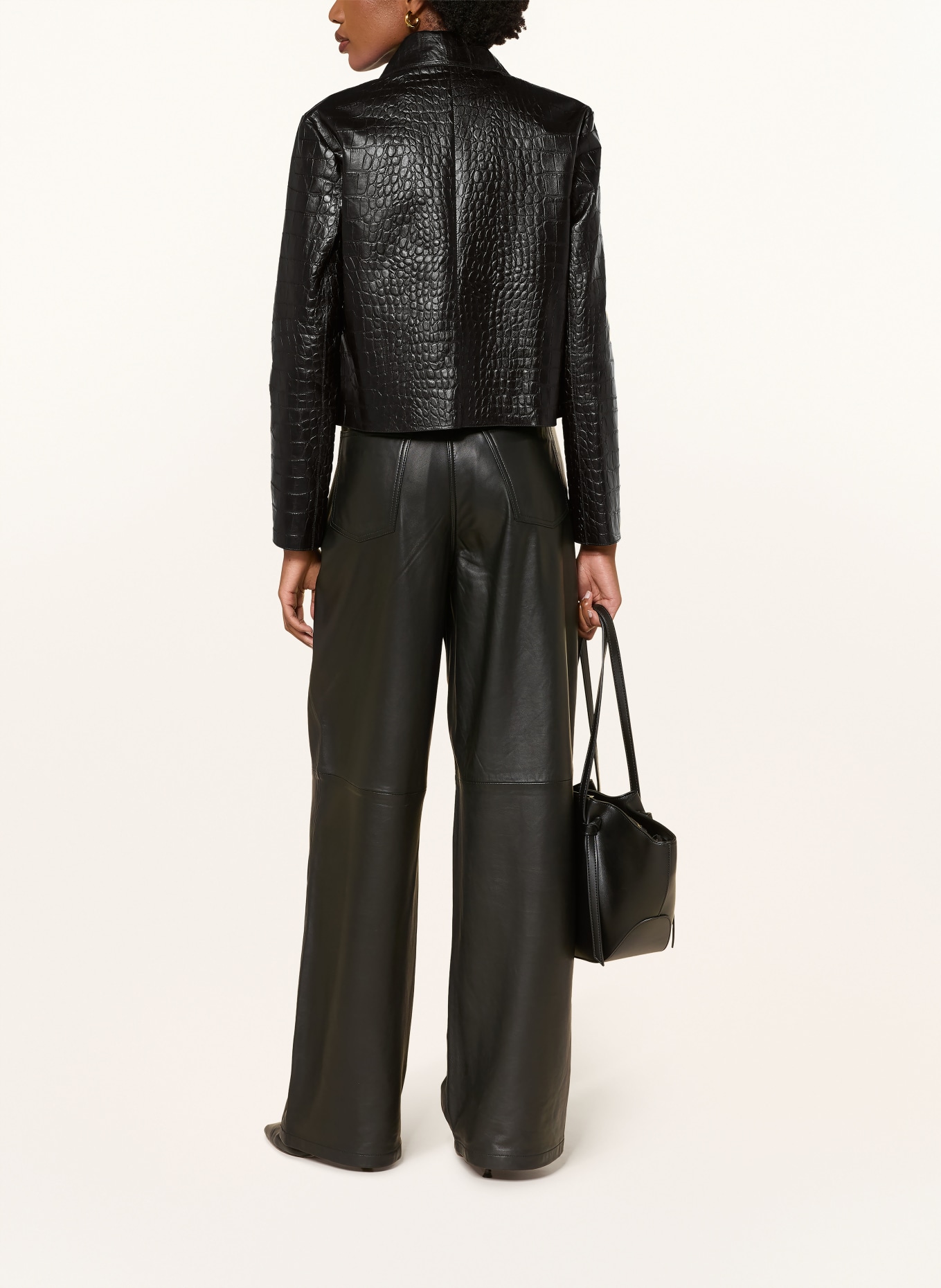 ARMA EMY Leather Jacket: BLACK
