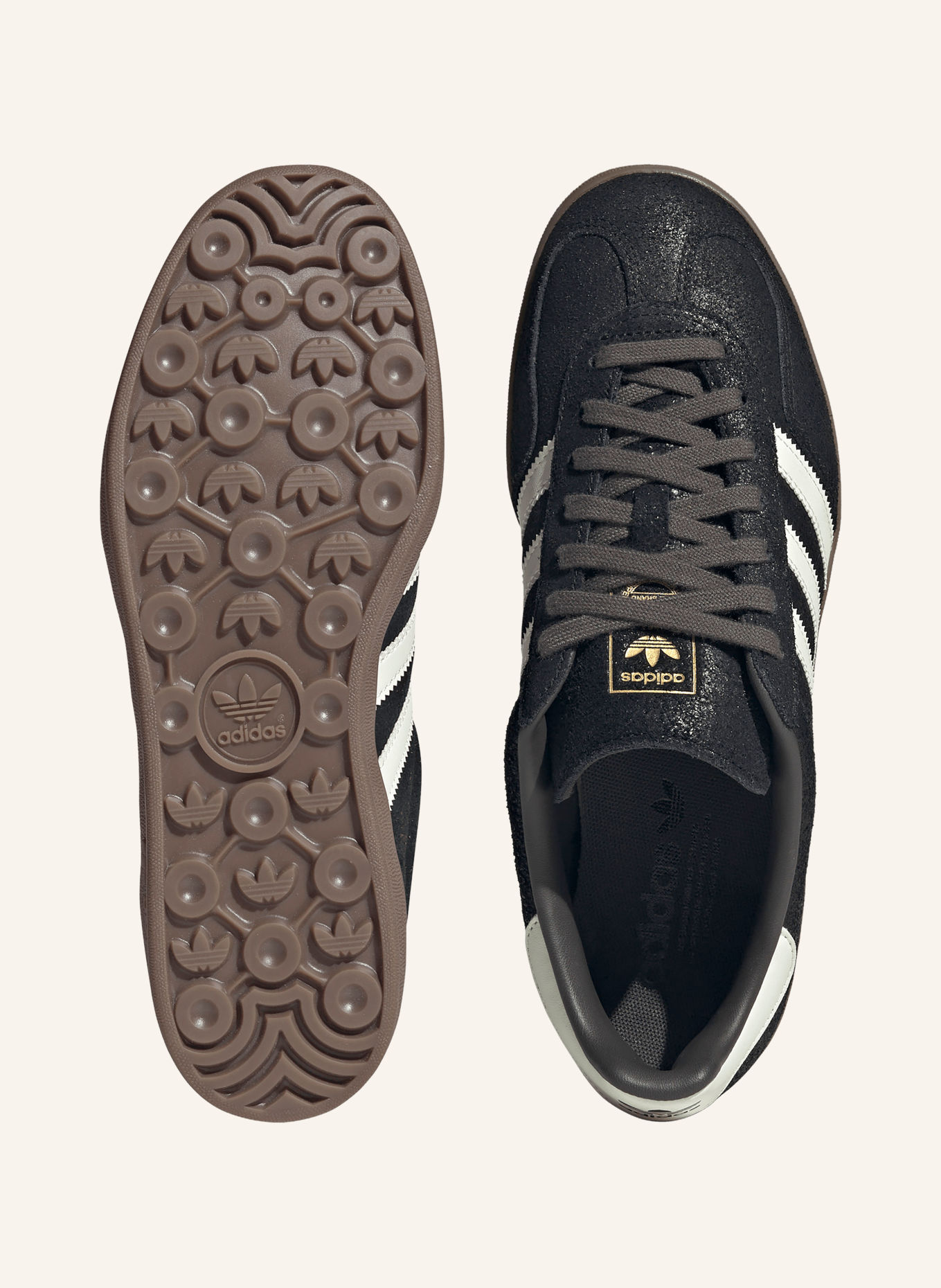 adidas Originals GAZELLE INDOOR Sneakers: BLACK / WHITE