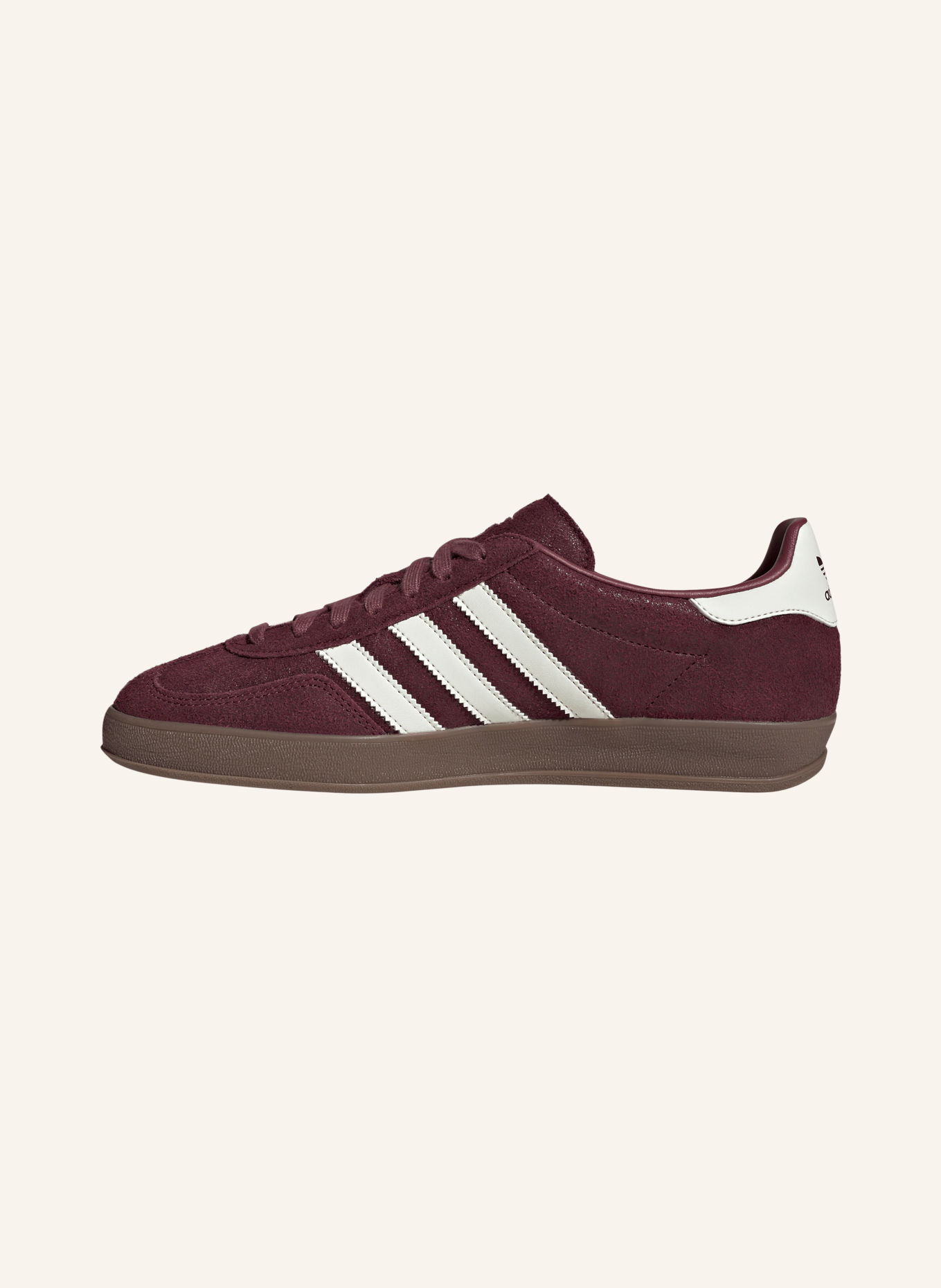 adidas Originals GAZELLE INDOOR Sneakers: DARK RED / WHITE