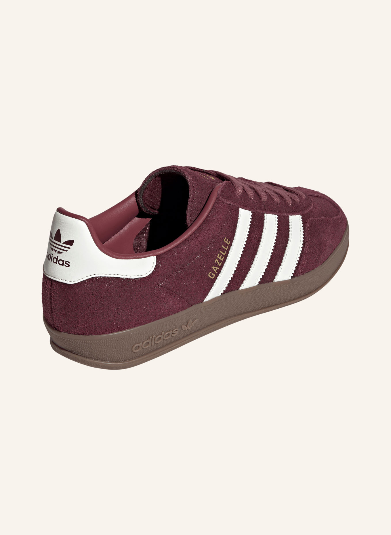 adidas Originals GAZELLE INDOOR Sneakers: DARK RED / WHITE