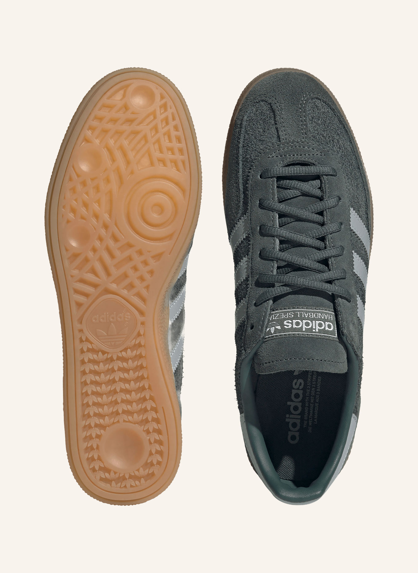 adidas Originals HANDBALL SPECIAL Sneakers: LIGHT GRAY / GREEN