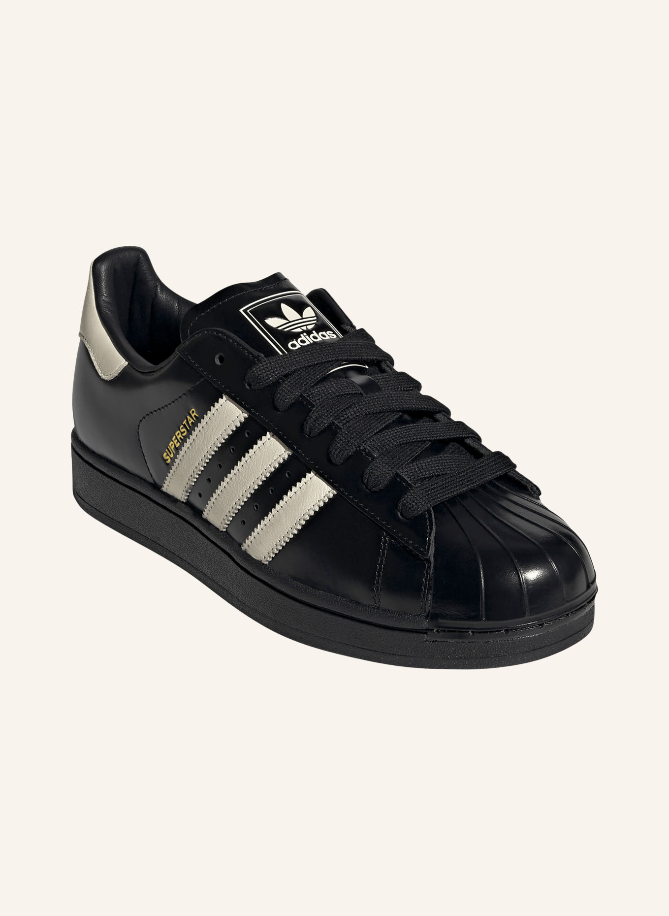 adidas Originals SUPERSTAR II Sneakers: BLACK / WHITE