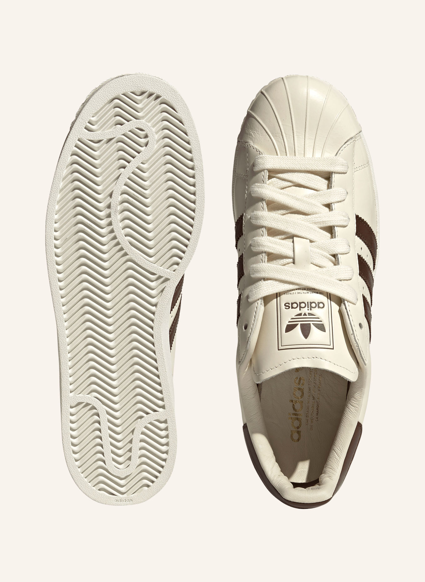 adidas Originals Sneakersy SUPERSTAR II: KRÉMOVÁ / TMAVĚ HNĚDÁ
