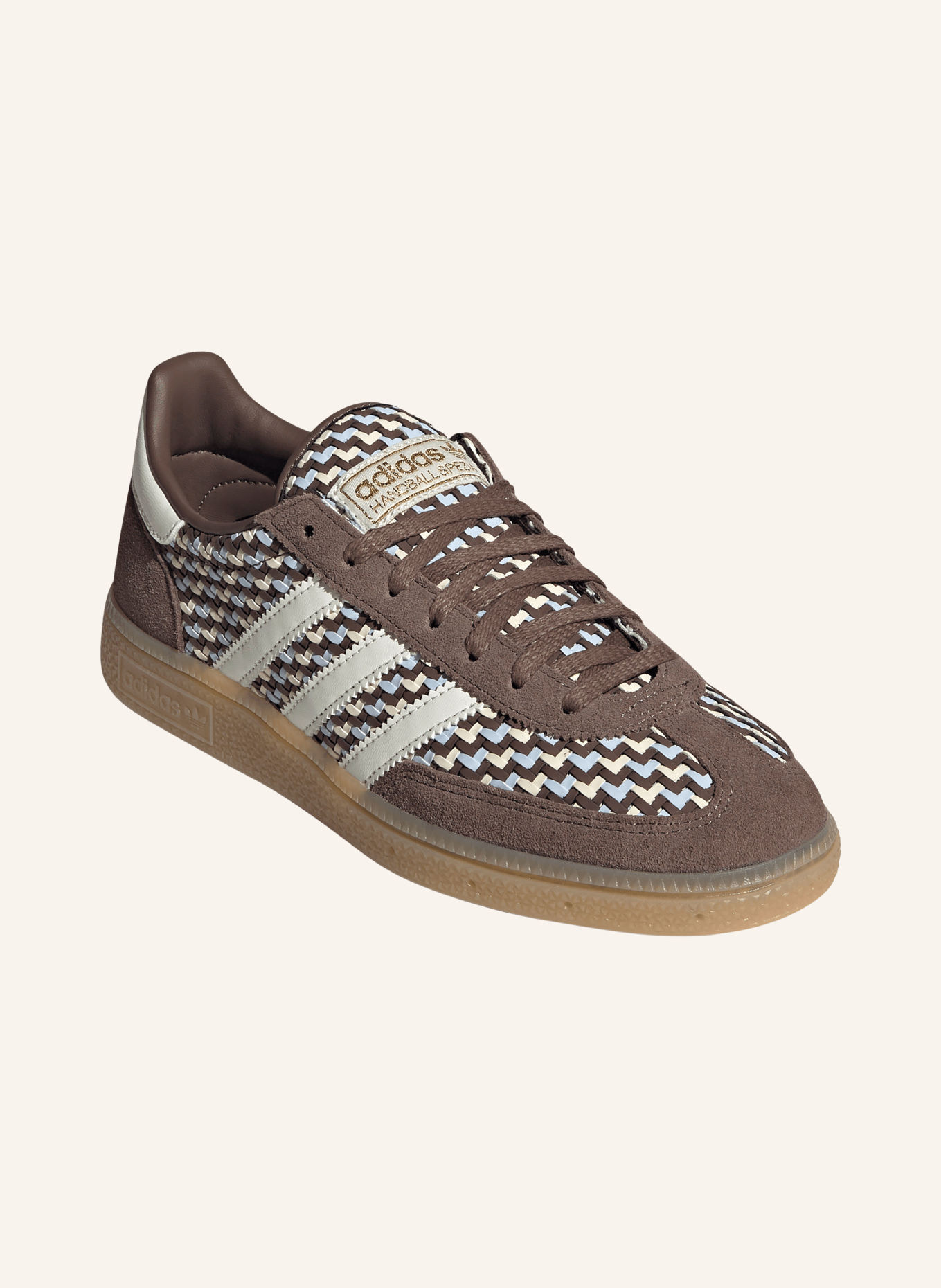 adidas Originals HANDBALL SPECIAL Sneakers: DARK BROWN / LIGHT BLUE / WHITE