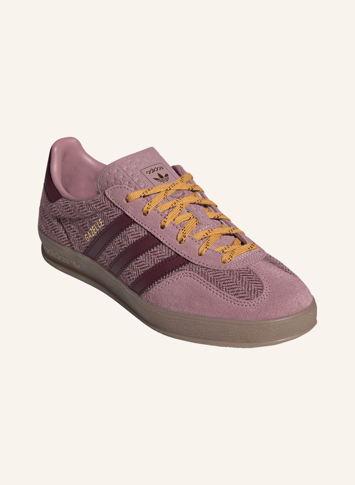 adidas Originals GAZELLE INDOOR Sneakers: DUSKY PINK / DARK RED