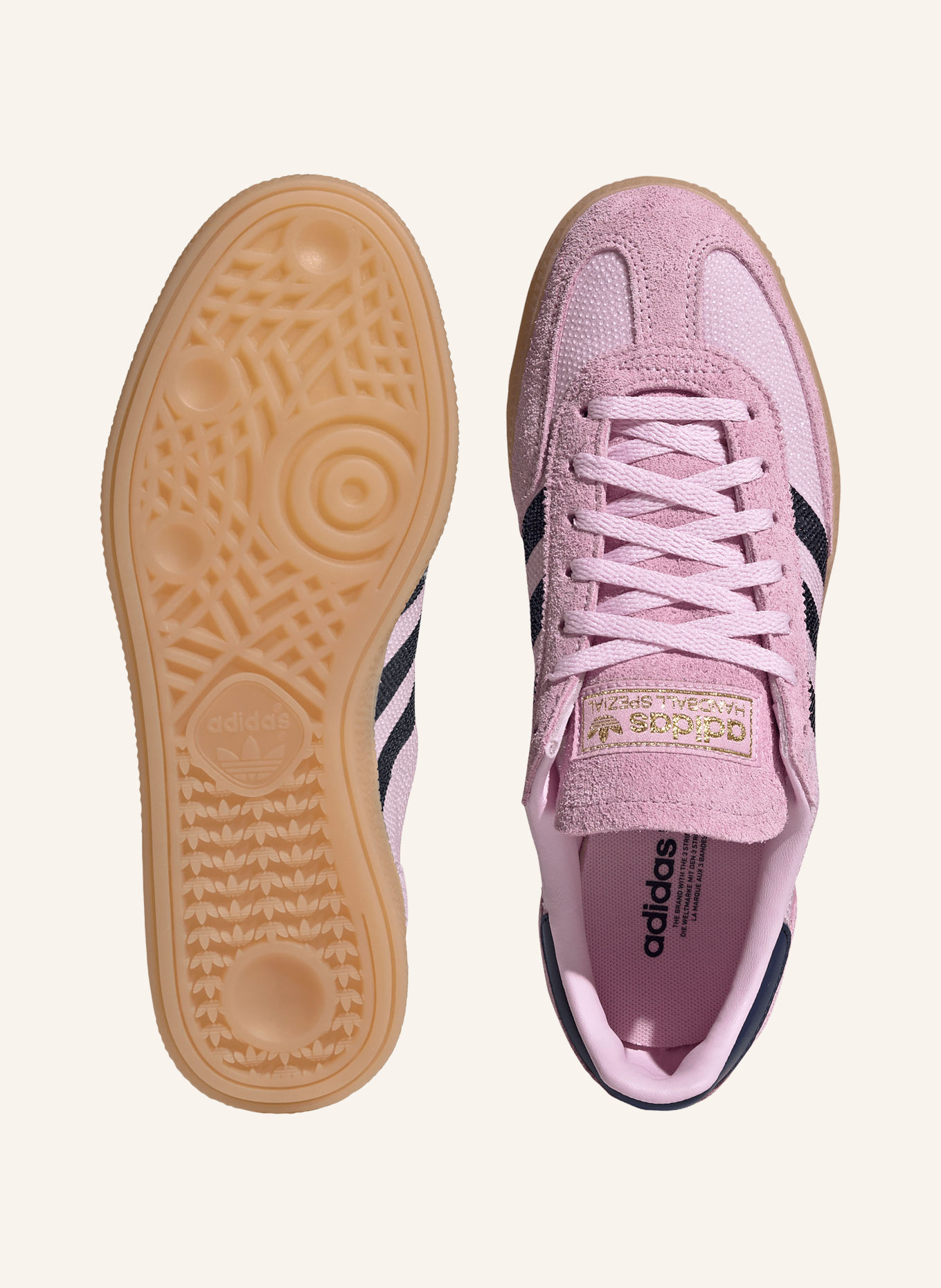 adidas Originals Sneakersy HANDBALL SPEZIAL s ozdobnými kamínky: RŮŽOVÁ / TMAVĚ MODRÁ