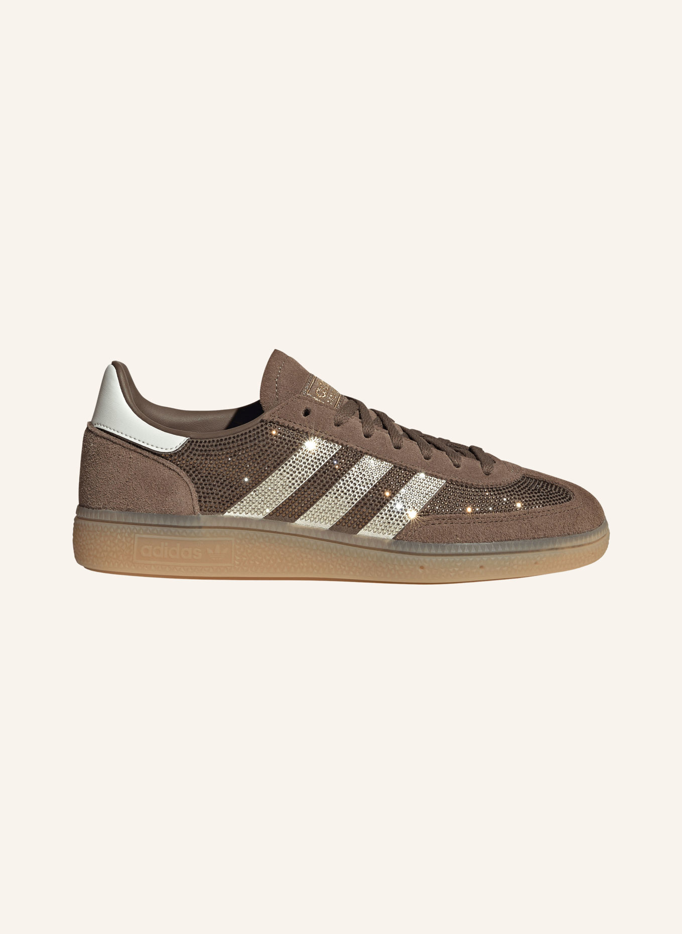 adidas Originals Sneakersy HANDBALL SPEZIAL s ozdobnými kamínky: HNĚDÁ / BÉŽOVÁ / BÍLÁ