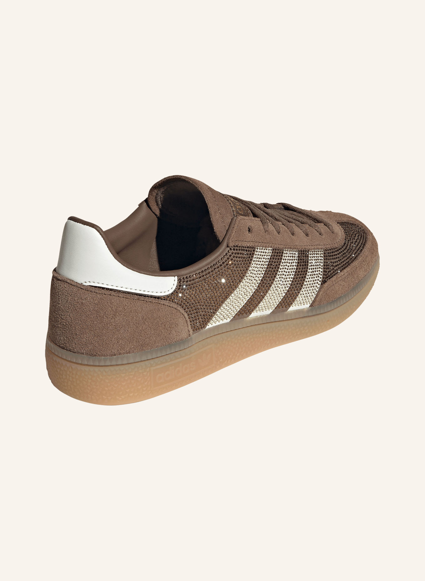adidas Originals Sneakersy HANDBALL SPEZIAL s ozdobnými kamínky: HNĚDÁ / BÉŽOVÁ / BÍLÁ
