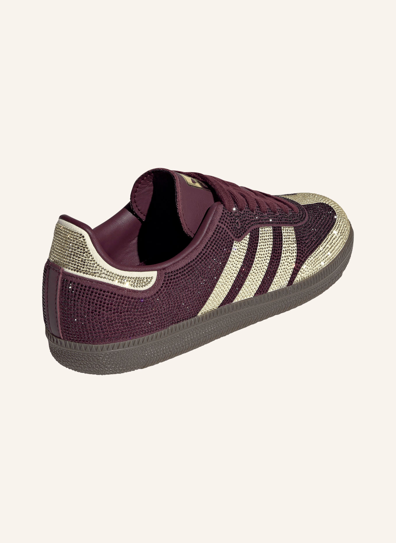 adidas Originals Sneakersy SAMBA OG s ozdobnými kamínky: TMAVĚ ČERVENÁ / BÉŽOVÁ