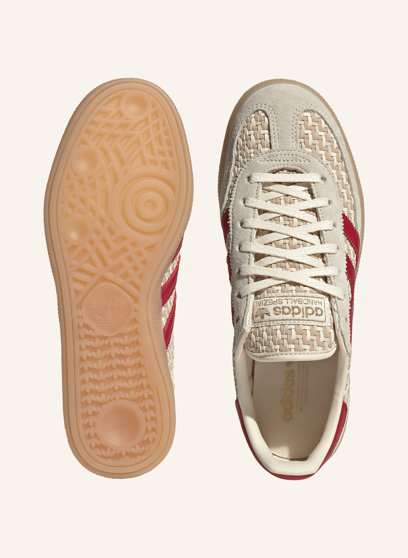 adidas Originals HANDBALL SPECIAL Sneakers: CREAM / BEIGE / RED