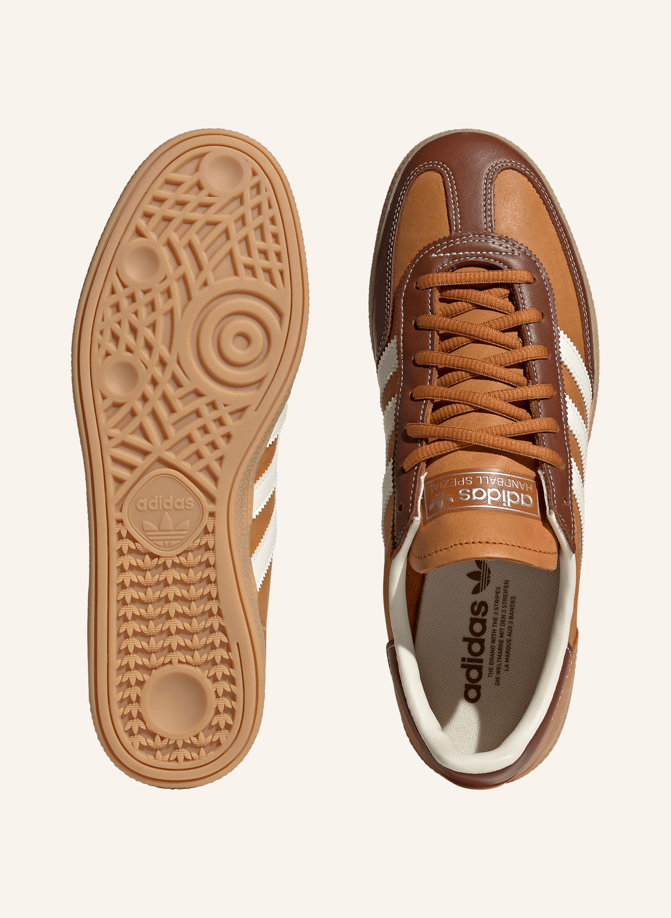 adidas Originals HANDBALL SPECIAL Sneakers: BROWN / COGNAC / WHITE