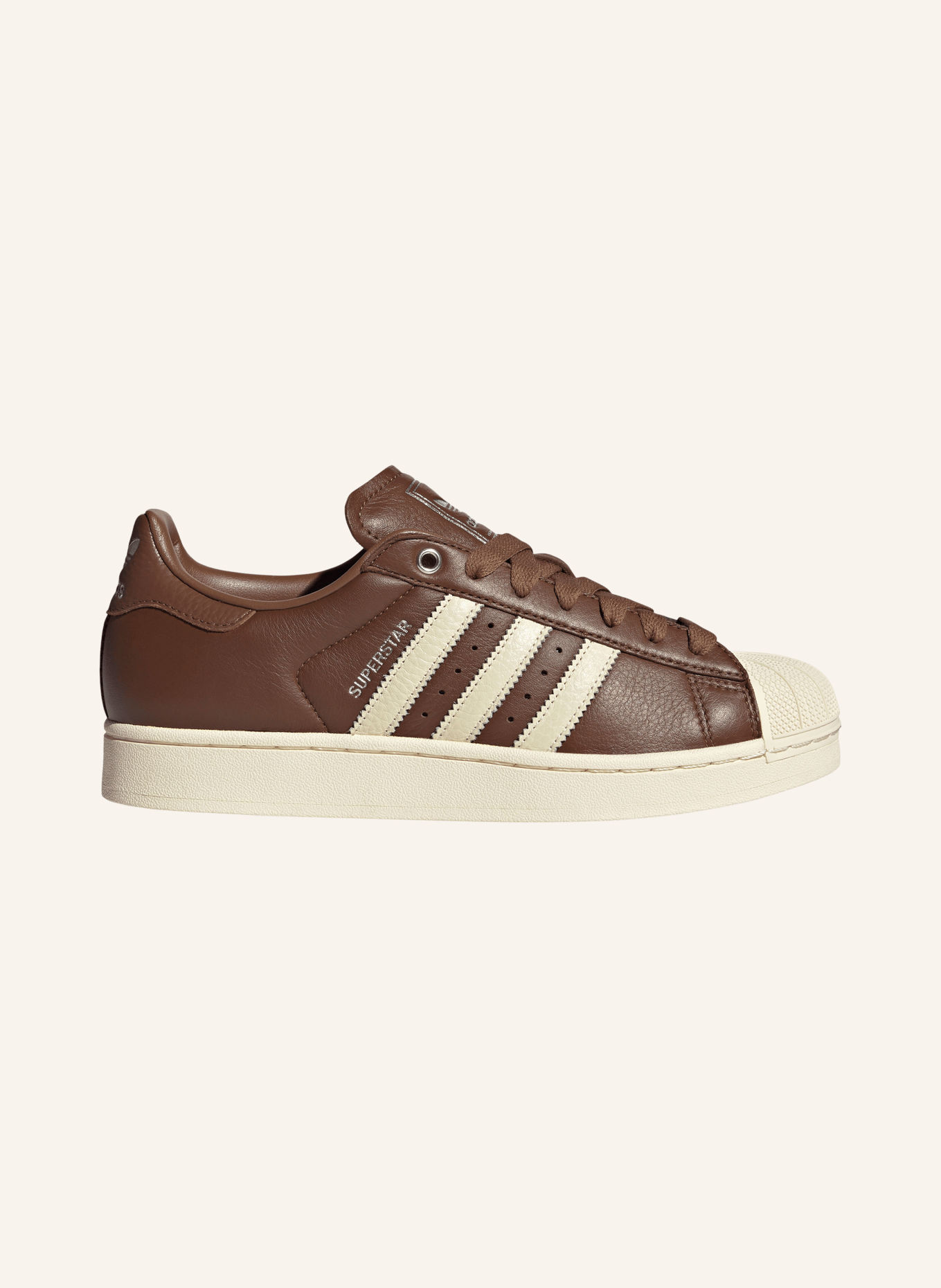 adidas Originals SUPERSTAR II Sneakers: DARK BROWN / SILVER / CREAM