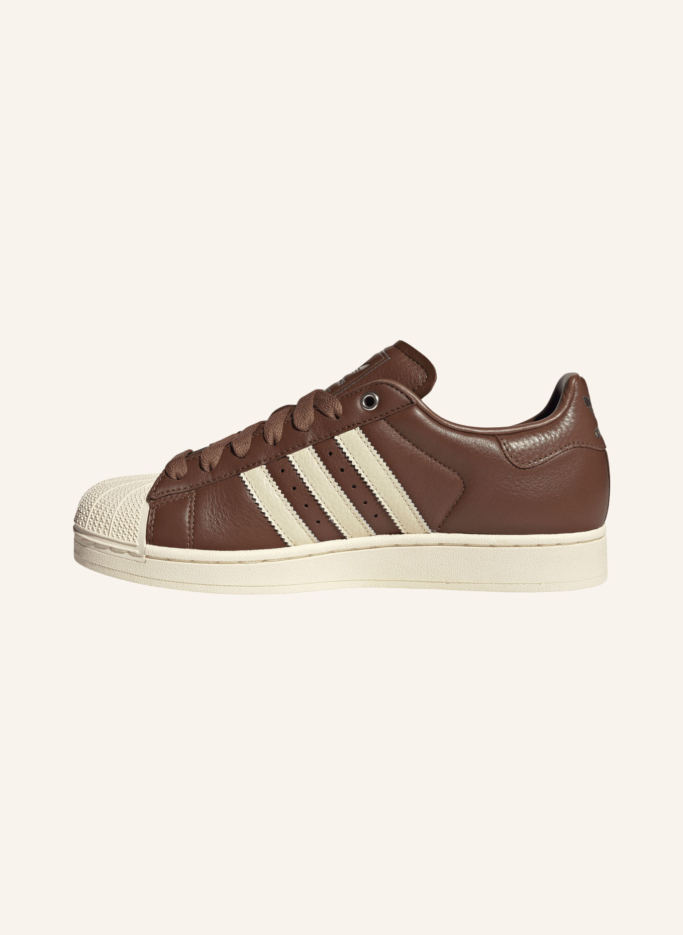 adidas Originals SUPERSTAR II Sneakers: DARK BROWN / SILVER / CREAM