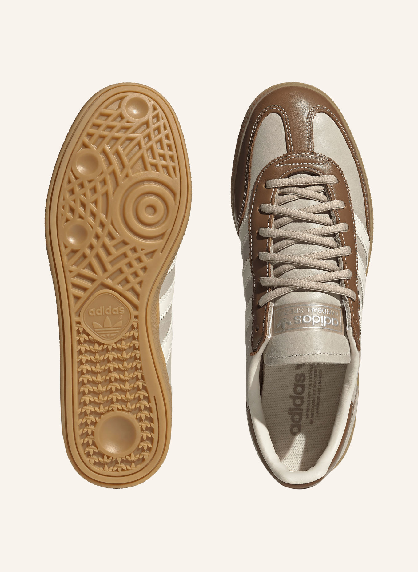 adidas Originals HANDBALL SPECIAL Sneakers: LIGHT GRAY / BROWN / CREAM