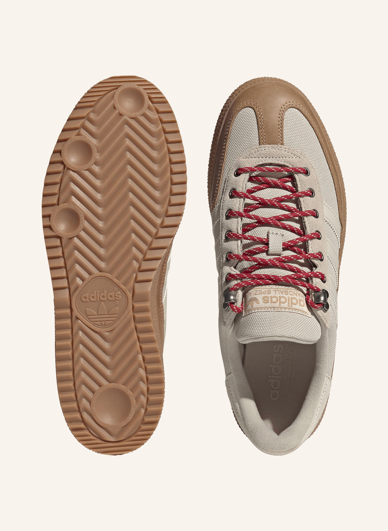 adidas Originals HANDBALL SPECIAL WTR Sneakers: BEIGE / PLATINUM / LIGHT BROWN